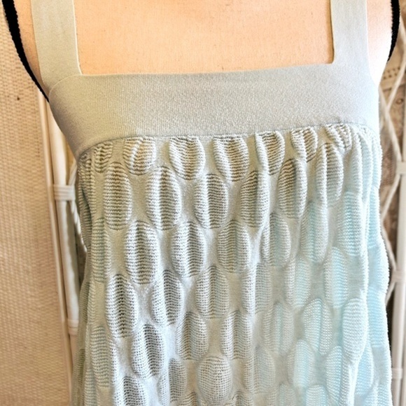 Anthropologie Moth Camisole Pattern Knit Light Blue Banded Edge size Small - Picture 5 of 16